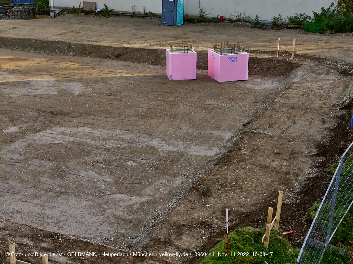 11.11.2022 - Baustelle an der Quiddestraße Haus für Kinder in Neuperlach